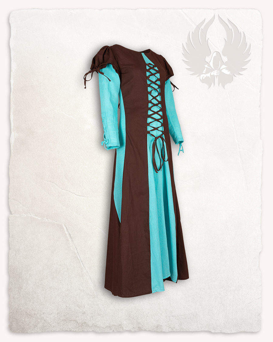 Rebecka dress light brown/turquoise Discontinued